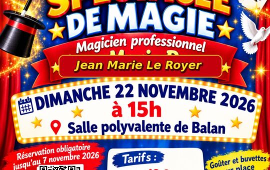 Spectacle de magie à Balan