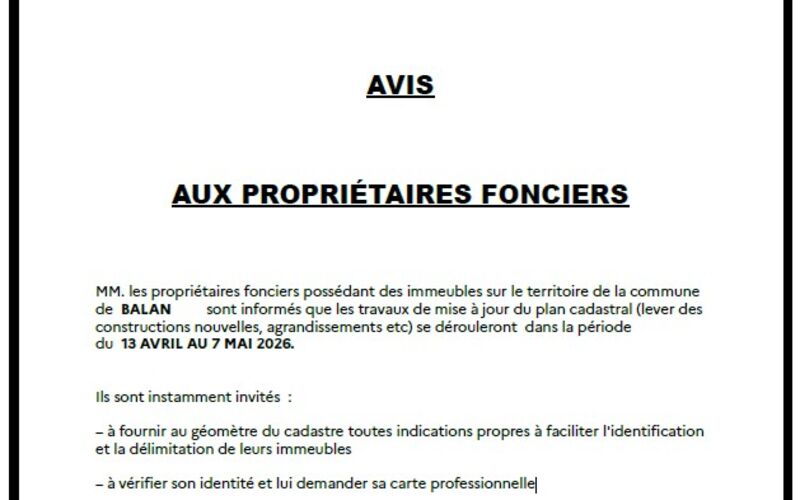 Toutes les actualités de Balan