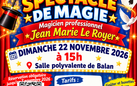 Spectacle de magie à Balan